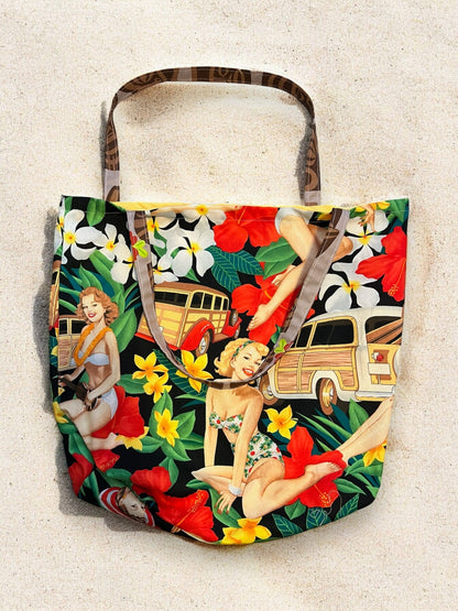 Aloha Girls Pin Ups Tote Bag