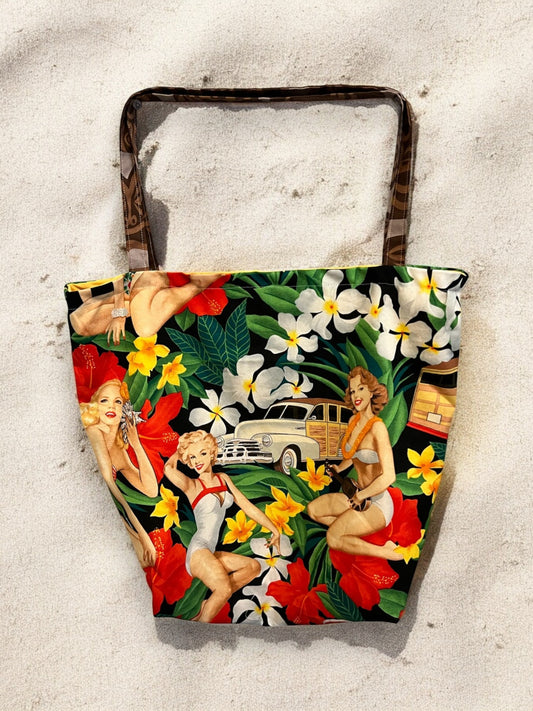 Aloha Girls Pin Ups Tote Bag