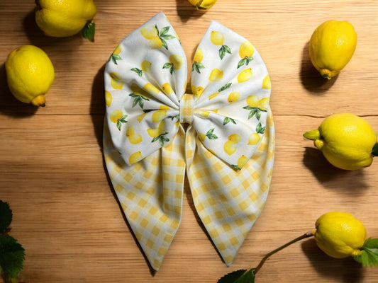 Lemon Gingham Bow