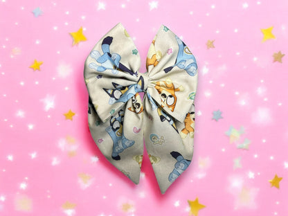 Blue Dog Sisters Bow